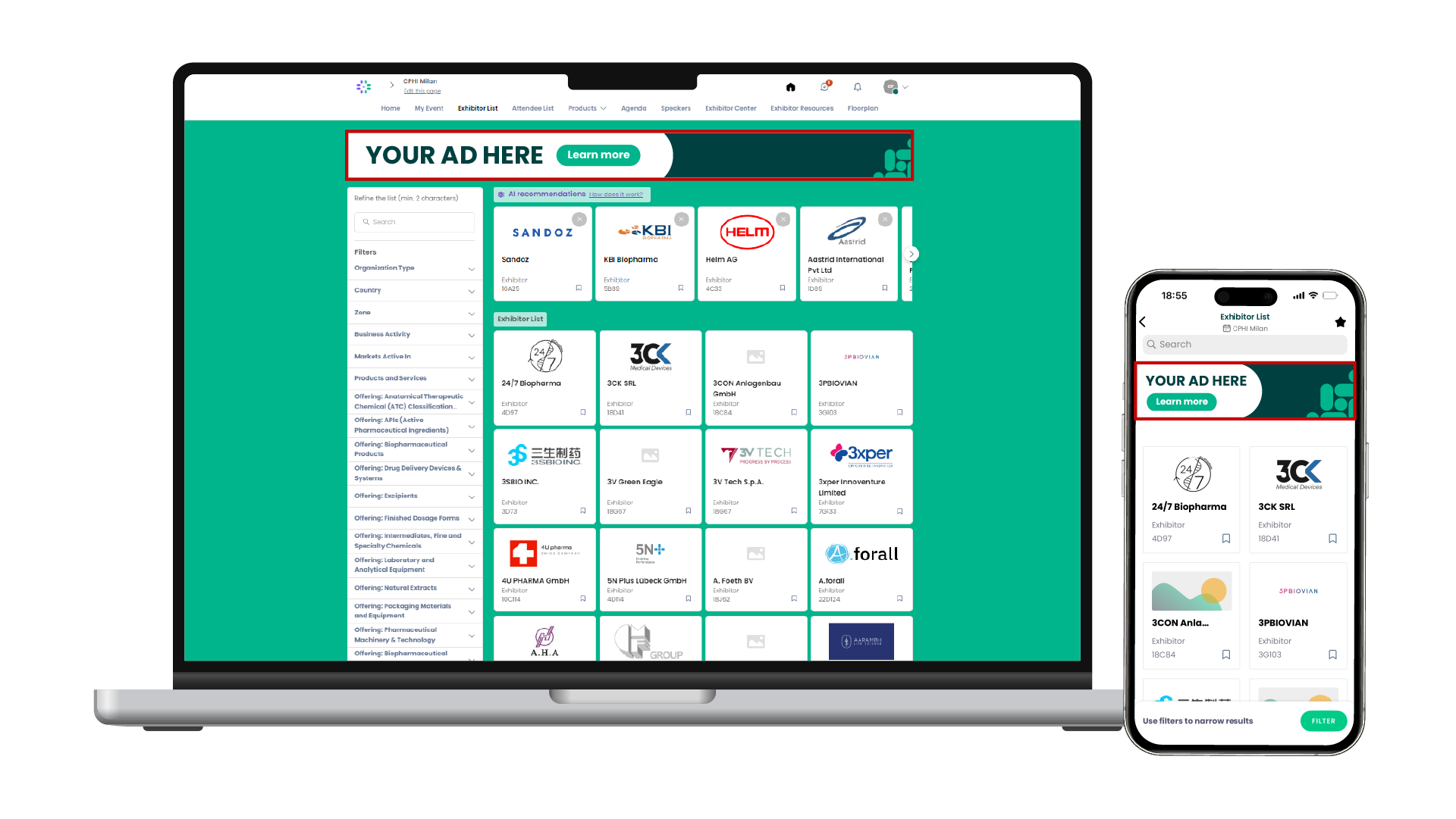 Top Banner Exhibitor List